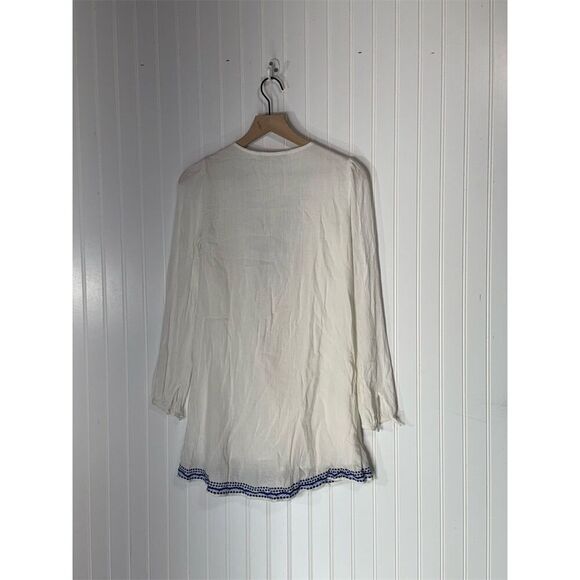 Lovers + Friends White Embroidered Tunic Dress XS Boho Peasant Top Festival Vibe - Picture 3 of 8